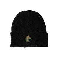 Holographic Unicorn Patch Beanie