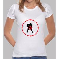 hockey t-shirt woman, white, top quality