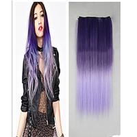 Hot Sale High Temperature Resistance Mixed Color 26 Inch Long Straight 5 Clip Hairpiece Extension