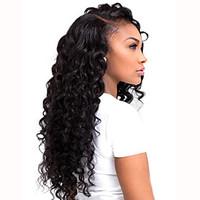 HOT Long Curly Black Synthetic L Part Lace Wigs Top Quality Heat Resistant Fiber Synthetic Hair For Women