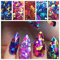 Holographic Glitter Mix Dots 1 TSP Gel Nail Art Acrylic Nail Design