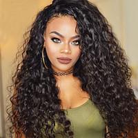 hot unprocessed kinky curly lace front wig 130 density brazilian human ...