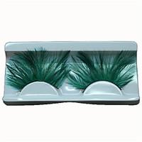 Hot Fashion Lady Green Eyelashes Sexy Feather False Eyelashes for Wedding Party