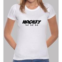 hockey t-shirt woman, white, top quality