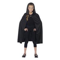 Hooded Cape Black Long