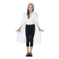 Hooded Cape White Long