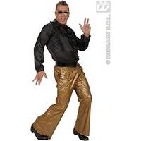 Holographic Sequin Pants - Gold Accessory For Fancy Dress