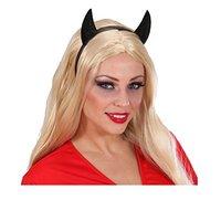 Horns Reflective Black Accessory For Fancy Dress