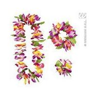 honolulu hawaiian set lei corwn cuff blupinkwhiteyell accessory for