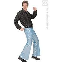 holographic sequin pants blue accessory for fancy dress