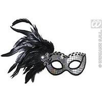 holographic eyemask with feathers traditional acapulco masks eyemasks 