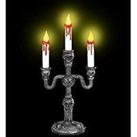 Horror Battery Operated Candelabra With 3 Candles And Skull Design For
