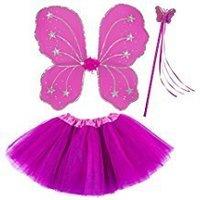 Hot Pink Butterfly Girl\'s Set Tutu Fancy Dress