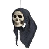 hooded skulls with green led eyes 45cm accessory for halloween living  ...