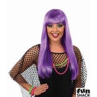 Hot Purple Ladies Fringe Wig