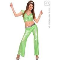 holographic sequin ribbon top green accessory for fancy dress