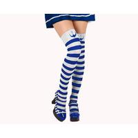 hold ups white and blue stripes