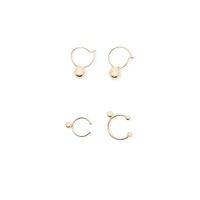 Hoop & Cuff Earring Set