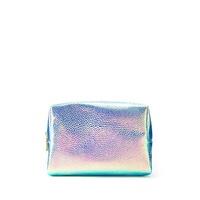 holographic pebbled makeup bag