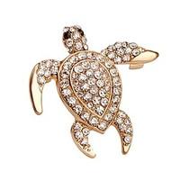 hot sale shining crystal turtle brooch for women