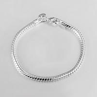 Hot Snake Bone 925 Silver Plated Party Chain Link Bracelets For WomanLady
