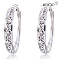 hoop earrings crystal simulated diamond alloy jewelry party daily