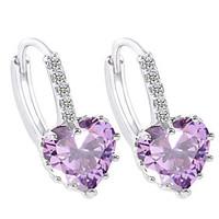 Hoop Earrings AAA Cubic Zirconia Heart Cubic Zirconia Geometric Jewelry For Party Daily Casual 1 pair