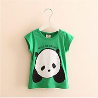 Hot Sale 2016 Unisex Baby Kids Panda Printed Cotton T Shirt Children Cute Summer Top Cloth