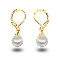 hoop earrings pearl pearl sterling silver platinum plated goldwhite si ...