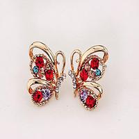 Hoop Earrings Rhinestone AAA Cubic Zirconia Zircon Cubic Zirconia Alloy Simple Style White Pink / Purple Jewelry Party Daily Casual 1 pair