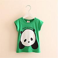 Hot Sale 2016 Unisex Baby Kids Panda Printed Cotton T Shirt Children Cute Summer Top Cloth