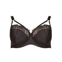 Hollie Black Harness Balcony Bra, Black