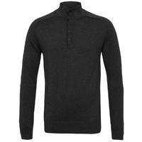 howies Courtney Wool Long Sleeve Raw Seam Polo Casual Shirts