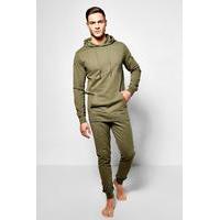 Hooded Loungewear Set - khaki