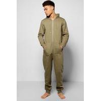 hooded onesie khaki