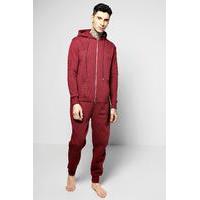 Hooded Onesie - burgundy