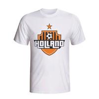 holland country logo t shirt white kids