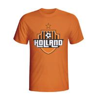 holland country logo t shirt orange kids