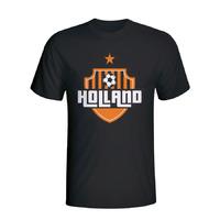 holland country logo t shirt black kids