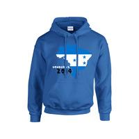 honduras 2014 country flag hoody blue kids