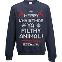 home alone filthy animal mens small sweatshirt blue