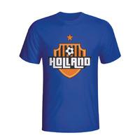 holland country logo t shirt blue