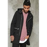 Hooded Zip-Up Cargo Jacket