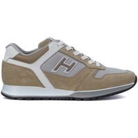 Hogan H321 white and beige suede sneaker men\'s Trainers in BEIGE