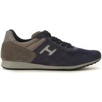 Hogan Olympia X H205 Sneaker in grey and blue bimaterial men\'s Shoes (Trainers) in blue