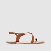 Horse Flat Leather Sandals