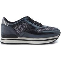 hogan 222 nuovo sportivo sneaker with grey sequins womens shoes traine ...