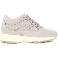 hogan sneaker interactive in grey stone nabuk womens trainers in grey