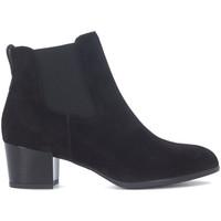 Hogan Beatles H272 in black suede women\'s Low Ankle Boots in black