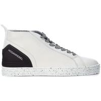 hogan r182 mid cut black and white leather sneaker womens trainers in  ...